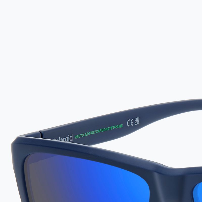 Окуляри сонцезахисні чоловічі Polaroid PLD 2164/S matte blue/blue mirror polarized 7