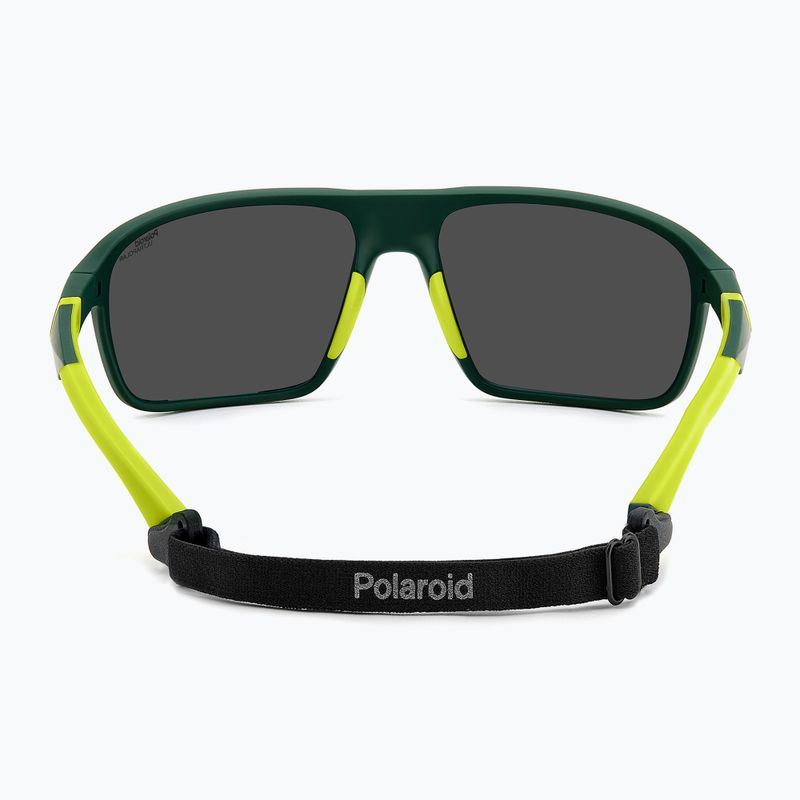 Чоловічі сонцезахисні окуляри Polaroid PLD 7058/S матово-зелені/зелені дзеркально поляризовані з високою контрастністю 5