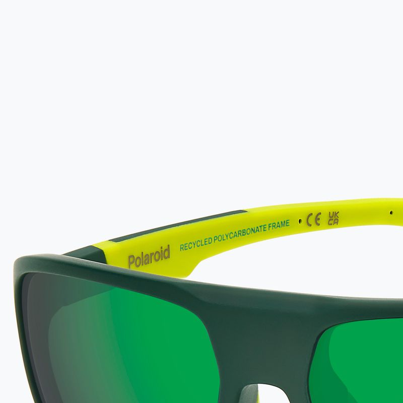 Окуляри сонцезахисні чоловічі Polaroid PLD 7058/S matte green/green mirror polarized high contrast 8