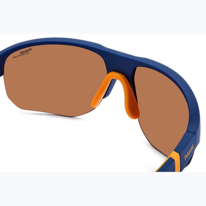 Окуляри сонцезахисні чоловічі Polaroid PLD 7059/S matte blue orange/brown polarized high contrast 5