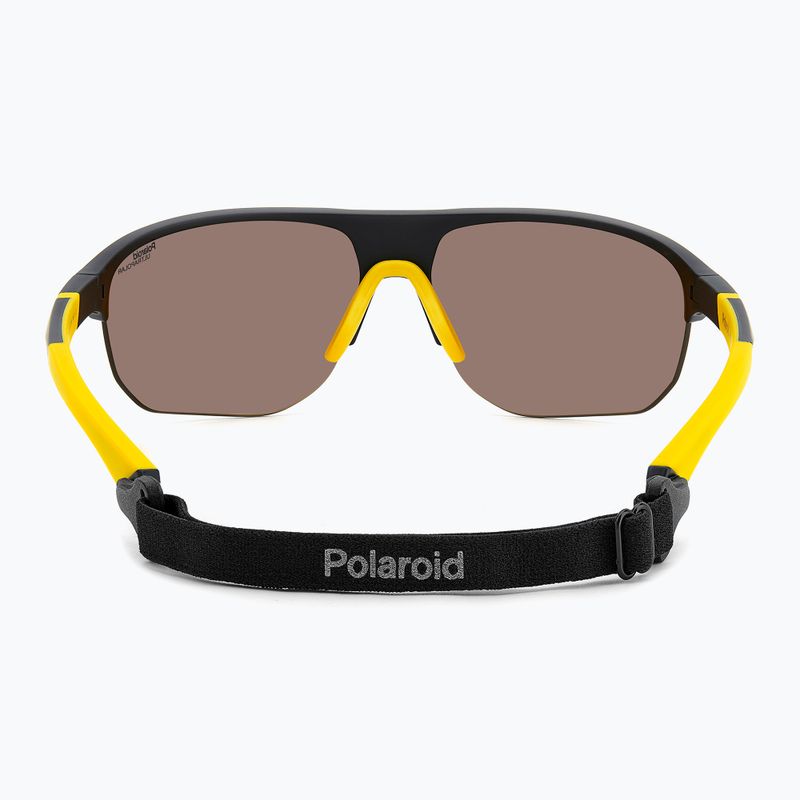 Окуляри сонцезахисні чоловічі Polaroid PLD 7059/S matte black yellow/gold polarized high contrast 4