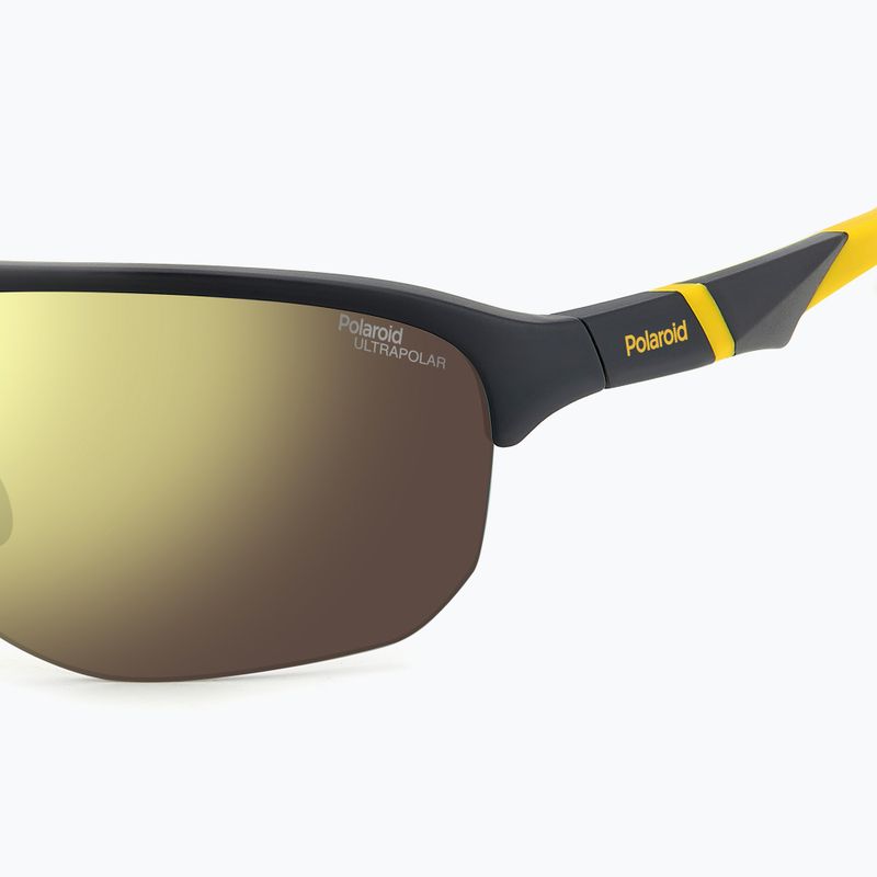 Окуляри сонцезахисні чоловічі Polaroid PLD 7059/S matte black yellow/gold polarized high contrast 6