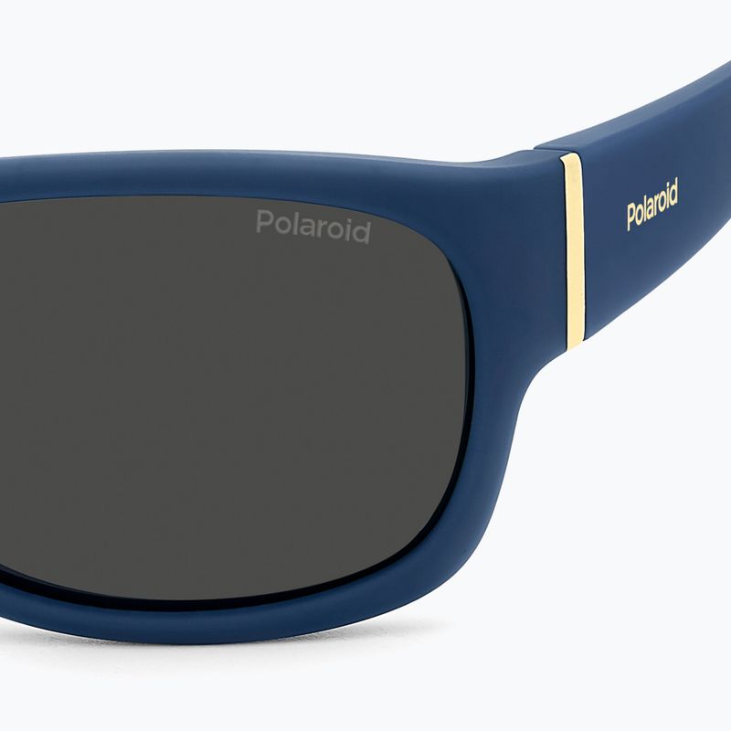 Дитячі сонцезахисні окуляри Polaroid PLD 8064/S сині/сірі з поляризацією 5