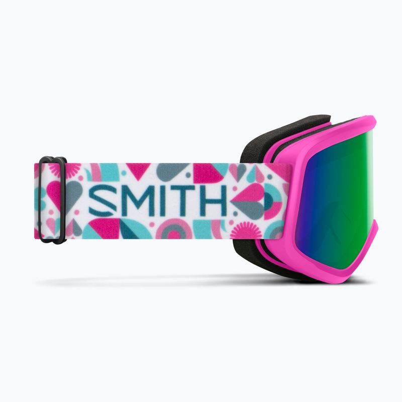 Окуляри гірськолижні Smith Snowday Jr vivid pink hearts/green sol-x mirror 4
