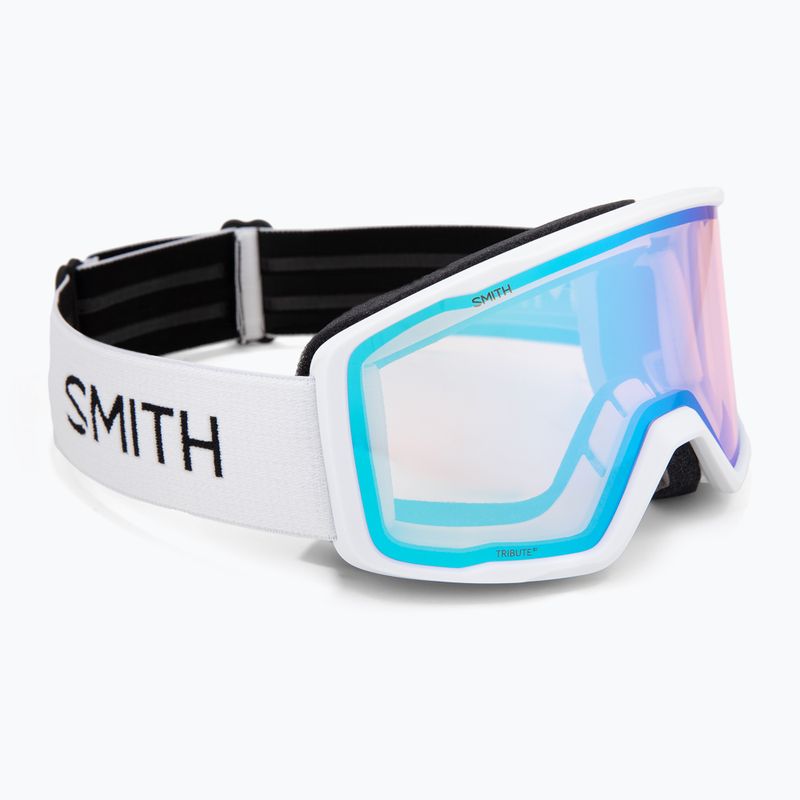 Окуляри гірськолижні Smith Tribute white/blue Сенсор mirror