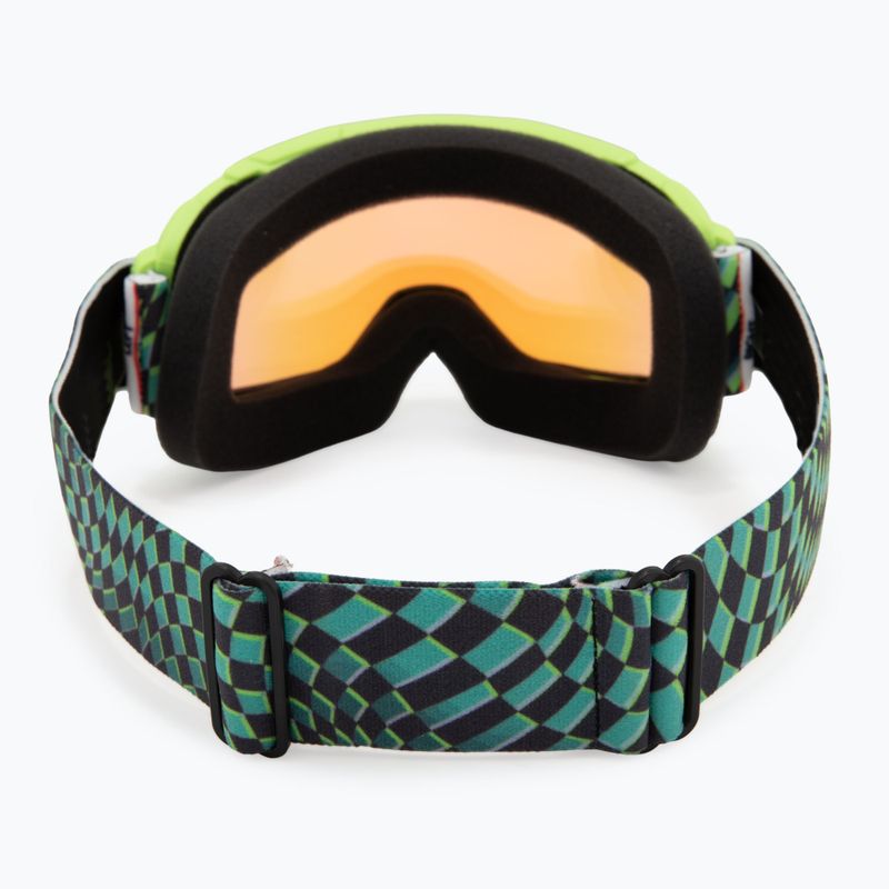 Окуляри гірськолижні дитячі Smith Daredevil Jr electric lime left turn/blue Сенсор mirror 3