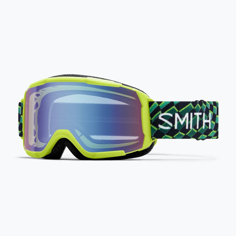 Дитячі гірськолижні окуляри Smith Daredevil Jr electric lime left turn/blue sensor mirror 5