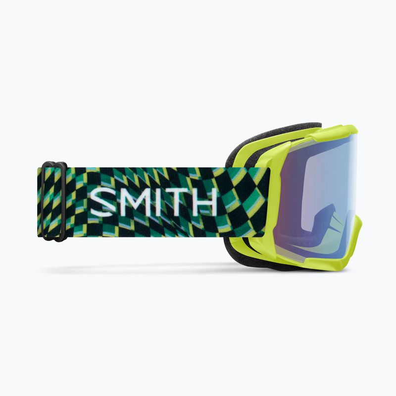 Дитячі гірськолижні окуляри Smith Daredevil Jr electric lime left turn/blue sensor mirror 8