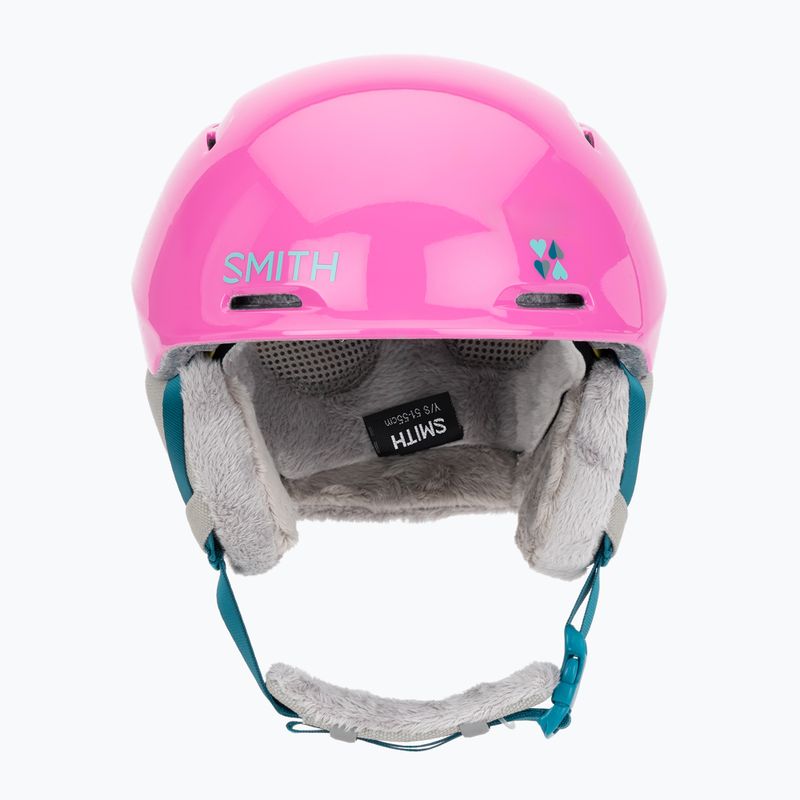 Шолом гірськолижний дитячий Smith Glide Jr Mips vivid pink hearts 2