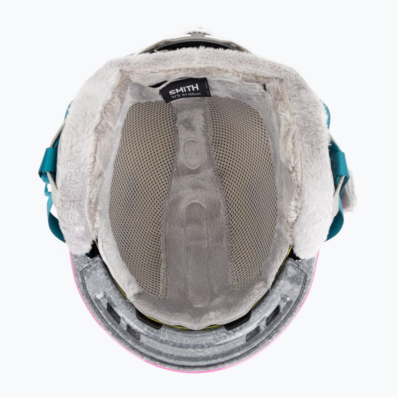 Шолом гірськолижний дитячий Smith Glide Jr Mips vivid pink hearts 6