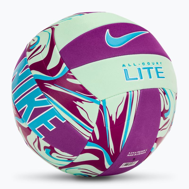 М'яч волейбольний Nike All Court Lite Volleyball Deflated size 5 vivid purple/mint foam/baltic blue 2