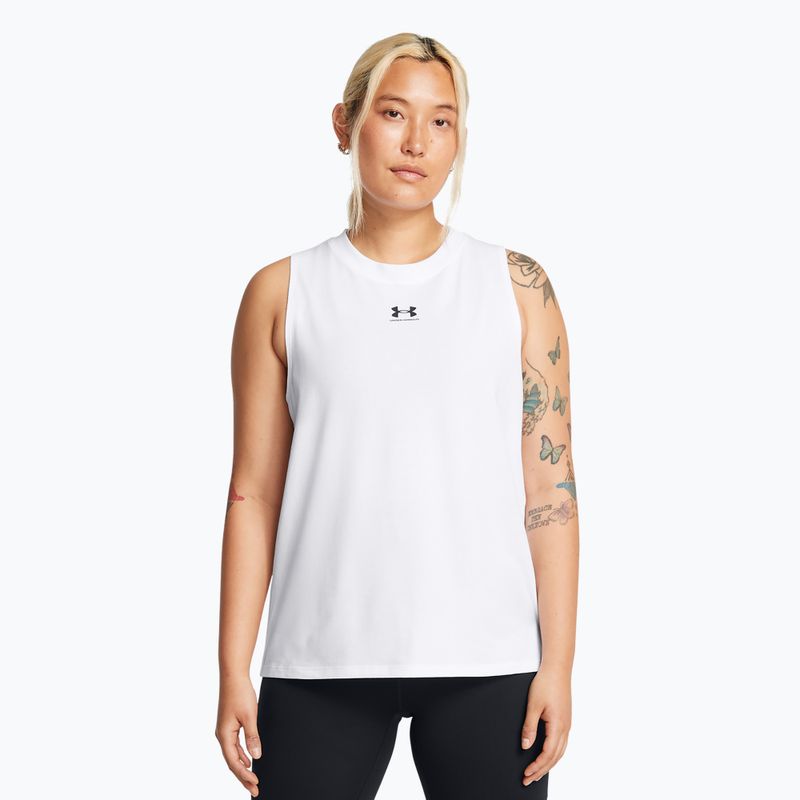 Топ для тренувань жіночий Under Armour Rival Muscle Tank white/black