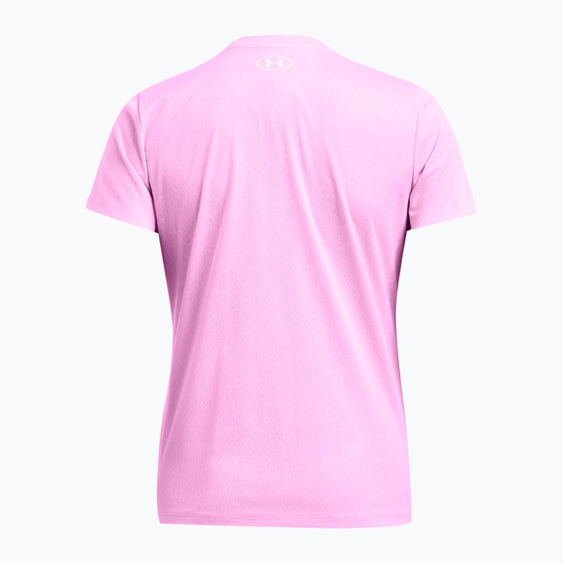 Футболка тренувальна жіноча Under Armour Tech Riddle stellar pink/white 5