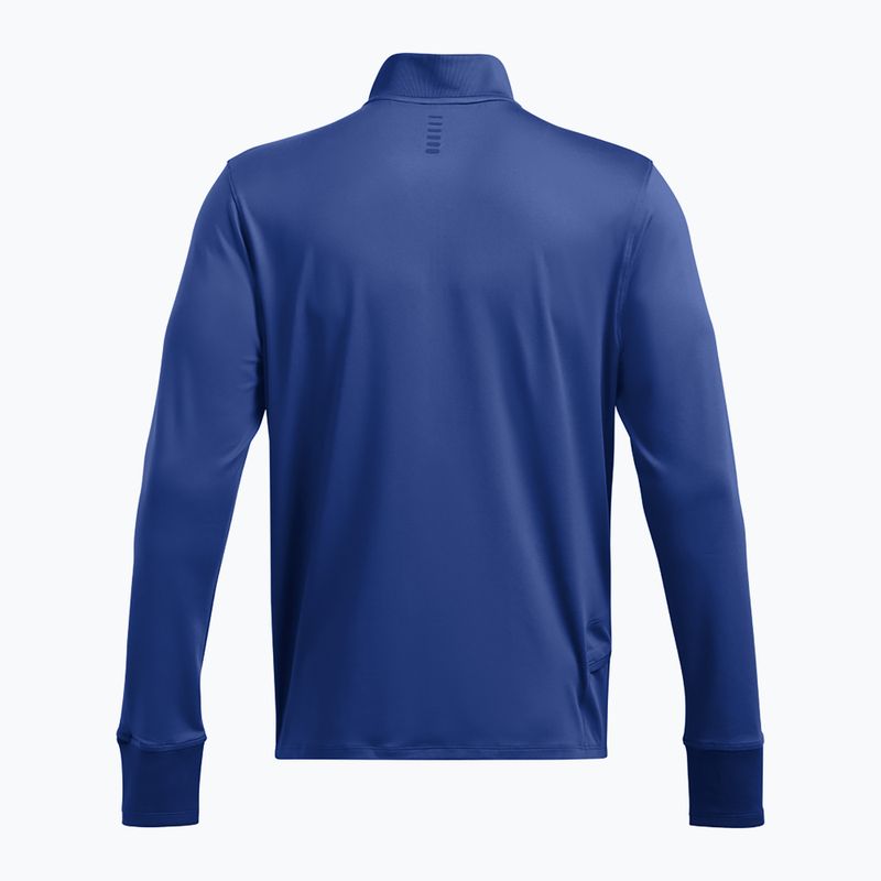 Лонгслів для бігу чоловічий Under Armour Launch Pro 1/4 Zip tech blue/tech blue/reflective 2