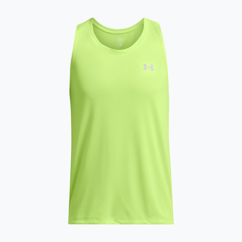 Танк топ для бігу чоловічий Under Armour Launch Singlet morph green/reflective 3