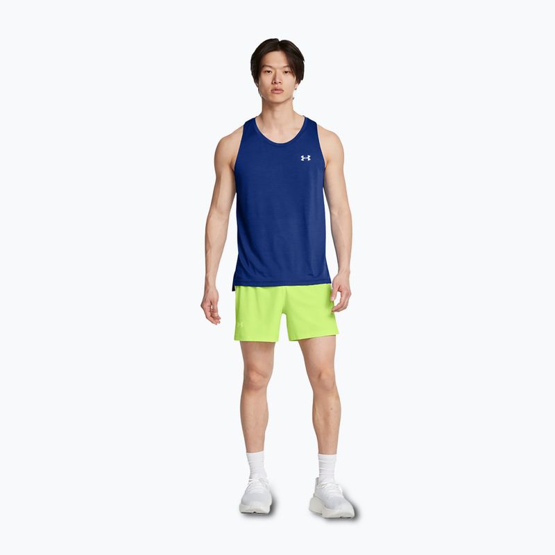 Шорти для бігу чоловічі Under Armour Launch Elite 5" morph green/morph green/reflective 2