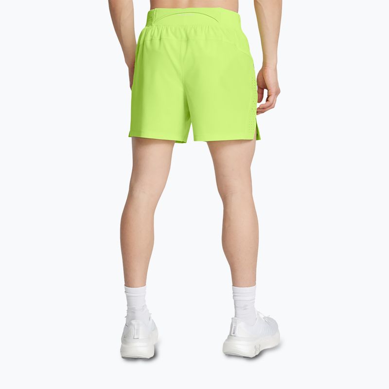 Шорти для бігу чоловічі Under Armour Launch Elite 5" morph green/morph green/reflective 3