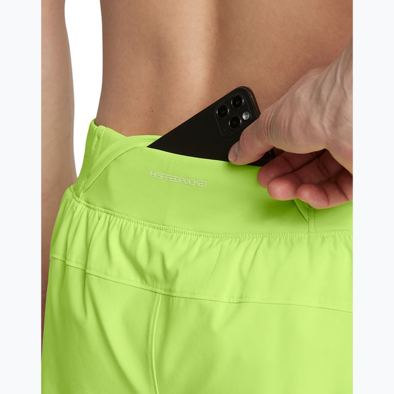 Шорти для бігу чоловічі Under Armour Launch Elite 5" morph green/morph green/reflective 4
