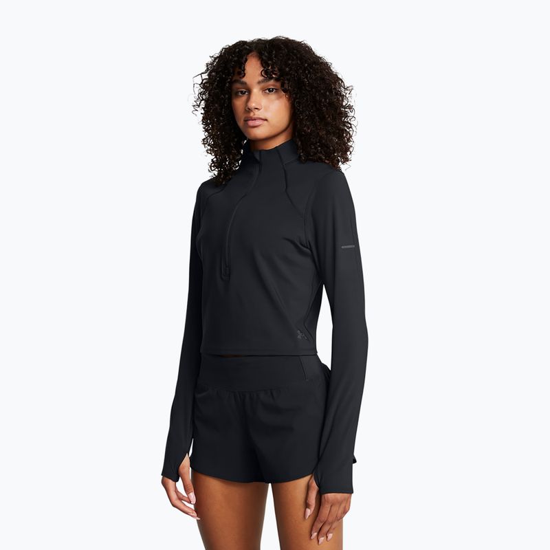 Лонгслів для бігу жіночий Under Armour Launch Elite Half Zip black/reflective