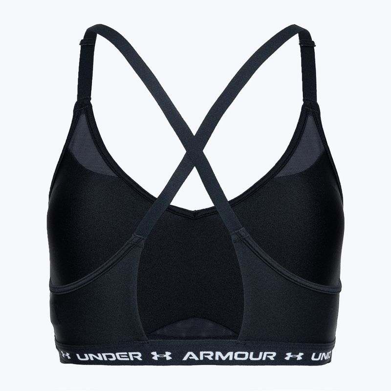 Бюстгальтер для тренувань Under Armour Crossback Low black/white 2