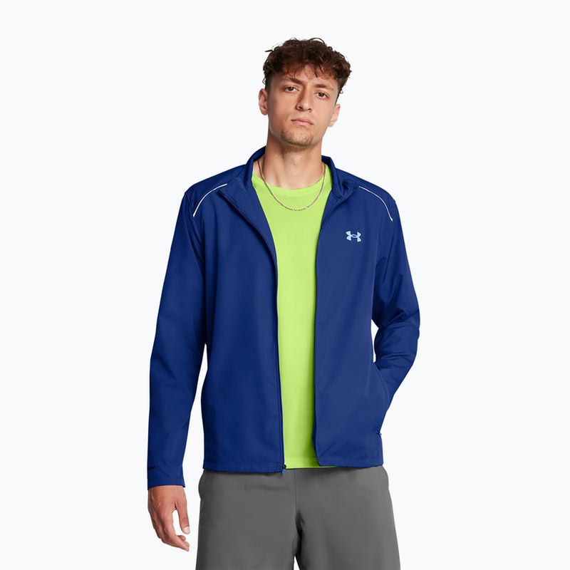 Чоловіча бігова куртка Under Armour Storm Run tech blue/горизонт синій/світловідбиваюча