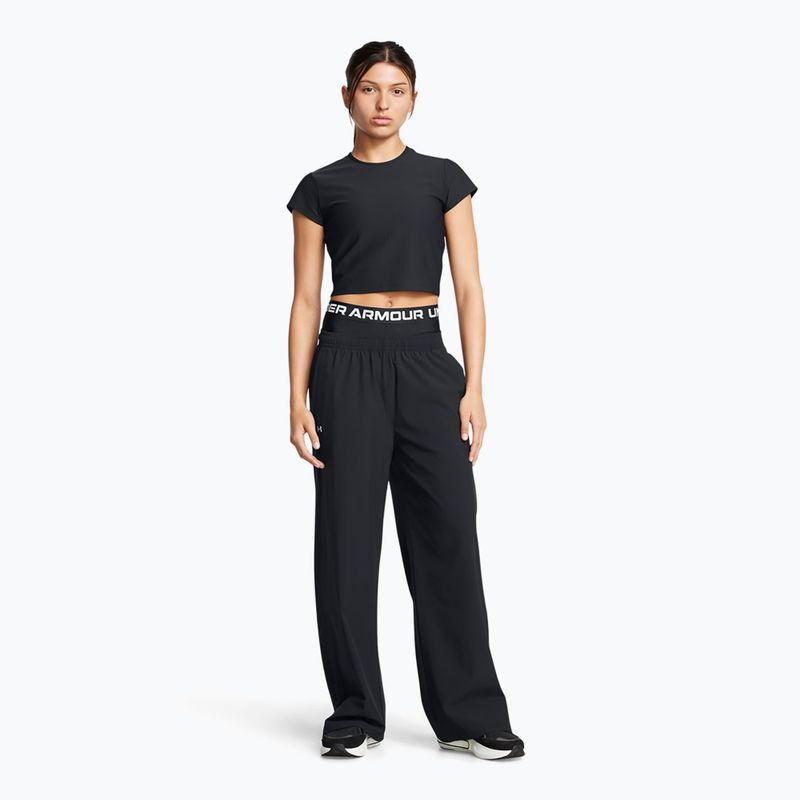 Штани жіночі Under Armour Rival Wide Leg black / white 2