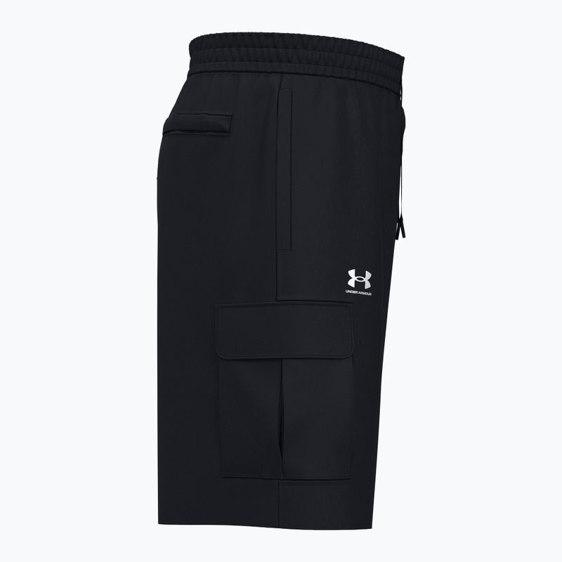 Шорти для тренувань чоловічі Under Armour Vibe Woven Cargo black/white 3