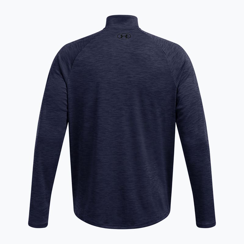 Кофта чоловіча Under Armour Tech Textured 1/2 Zip midnight navy/black 2