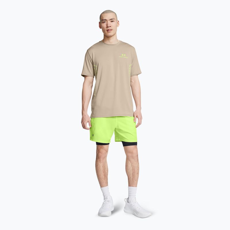 Шорти для тренувань чоловічі Under Armour Vanish Woven 2in1 Sts morph green / blavk / black 2