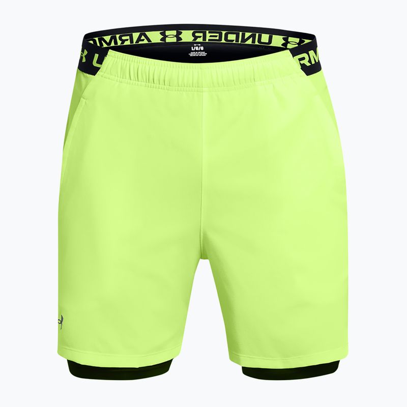 Шорти для тренувань чоловічі Under Armour Vanish Woven 2in1 Sts morph green / blavk / black 5