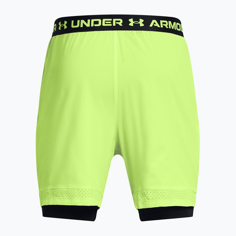 Шорти для тренувань чоловічі Under Armour Vanish Woven 2in1 Sts morph green / blavk / black 6