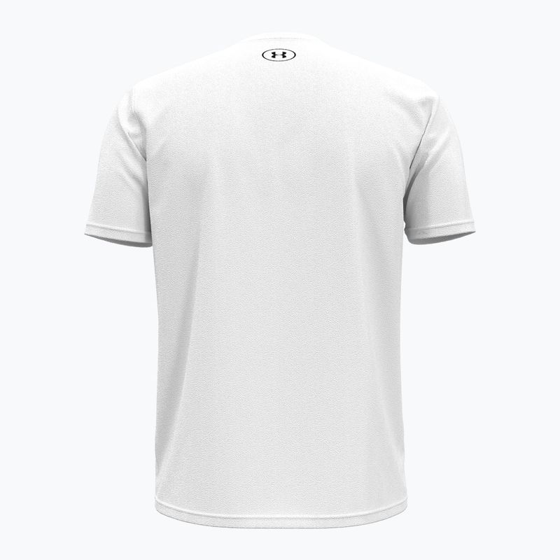 Футболка для тренувань чоловіча Under Armour Sliced Wordmark 60/40S white/black 2