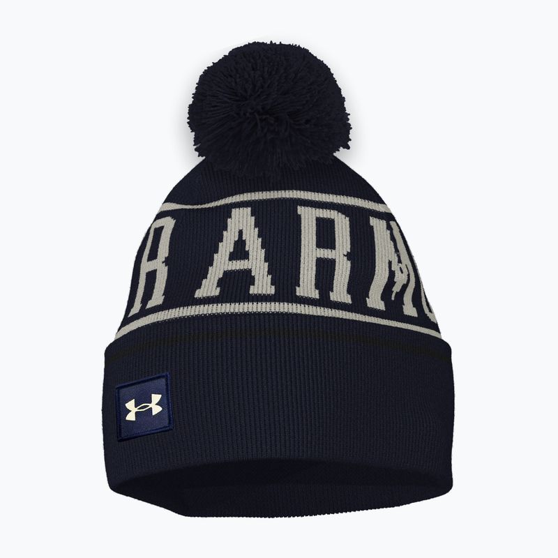 Шапка зимова чоловіча Under Armour Halftime Pom Beanie midnight navy/summit white 3
