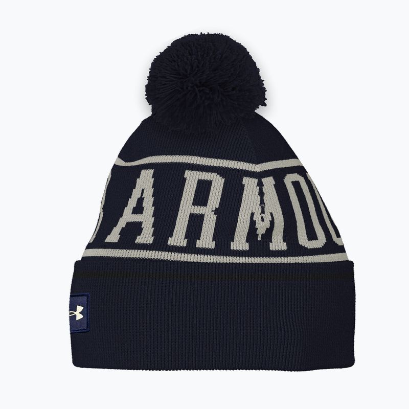 Шапка зимова чоловіча Under Armour Halftime Pom Beanie midnight navy/summit white 4