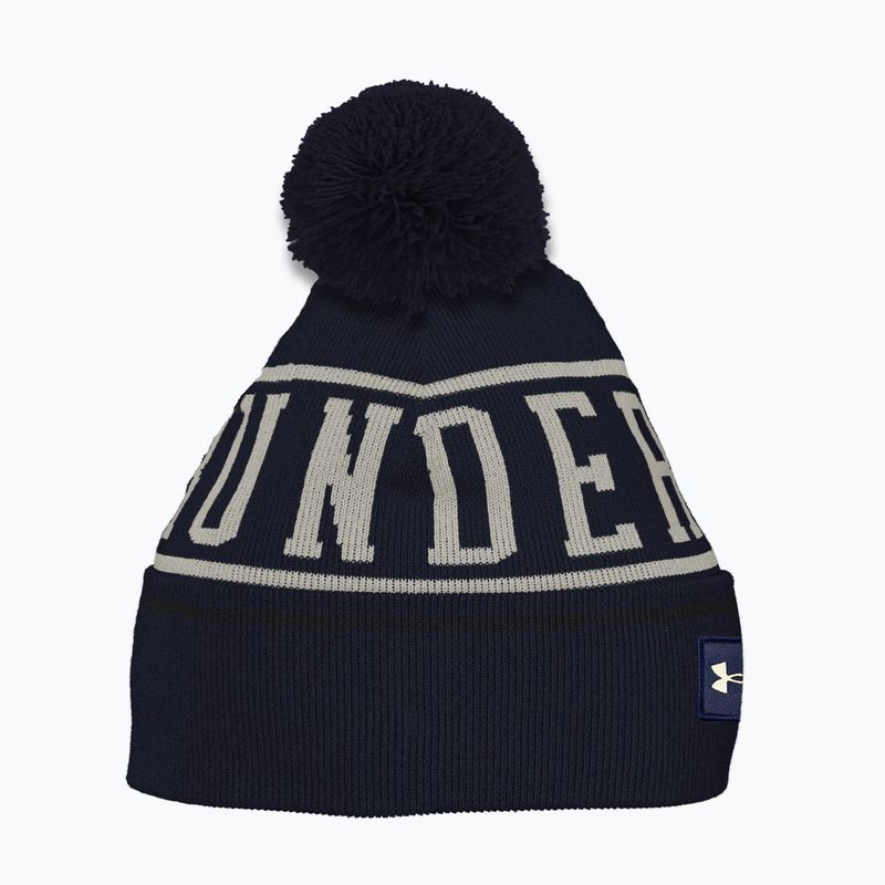Шапка зимова чоловіча Under Armour Halftime Pom Beanie midnight navy/summit white 5