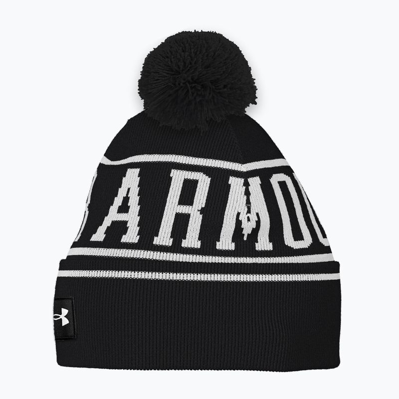 Шапка зимова чоловіча Under Armour Halftime Pom Beanie black/white/white 4