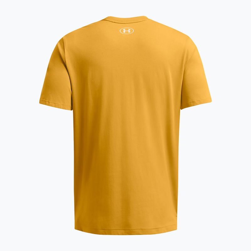 Футболка для тренувань чоловіча Under Armour Project Rock Made Not Born golden yellow/steeltown gold 2