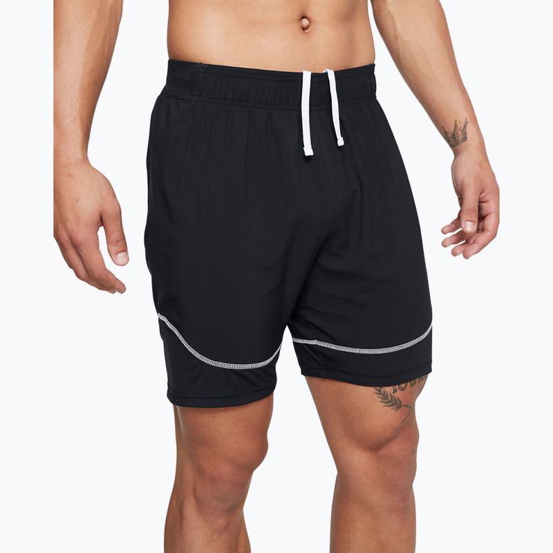 Шорти футбольні чоловічі Under Armour Challenger Pro Train black / white 4