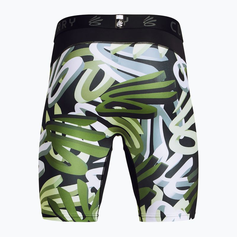 Шорти чоловічі Under Armour Curry HeatGear Printed retro green/surplus green/white 2