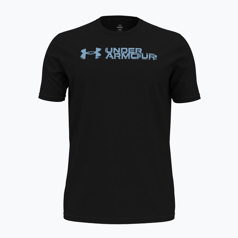 Футболка для тренувань чоловіча Under Armour Sliced Wordmark 60/40S black/horizon blue