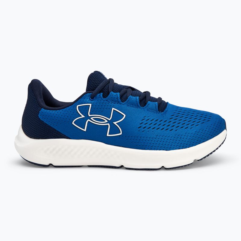 Кросівки для бігу чоловічі Under Armour Charged Pursuit 3 Big Logo tech blue/midnight navy/white 2