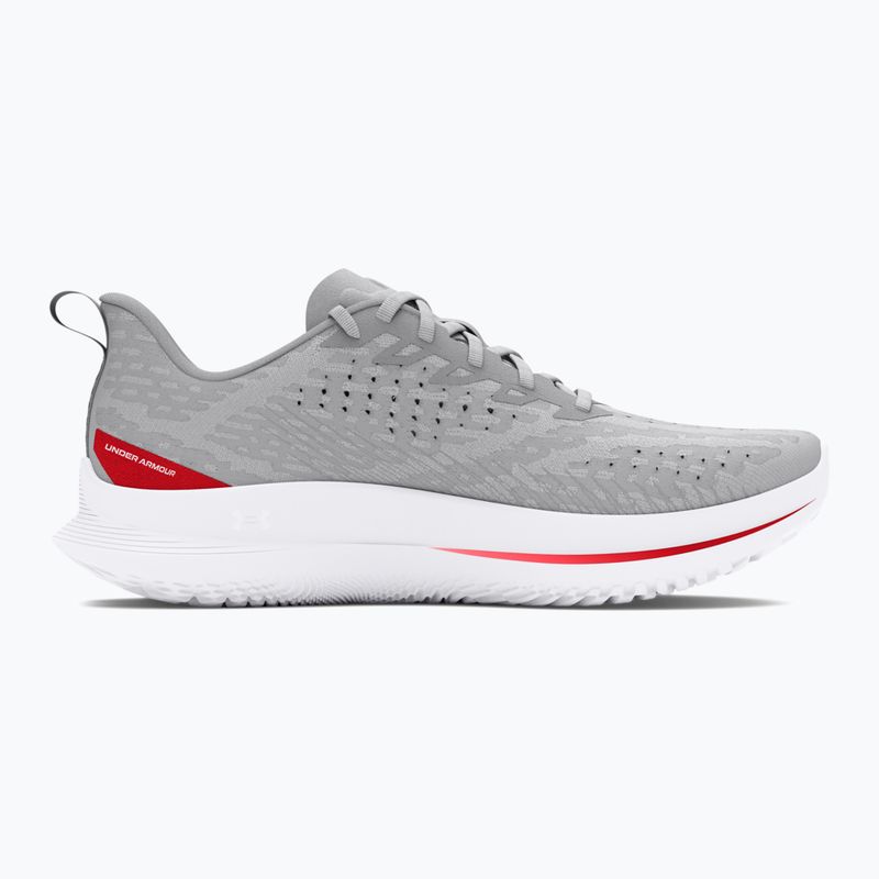 Кросівки для бігу чоловічі Under Armour Velociti 4 halo gray/racer red/white 3
