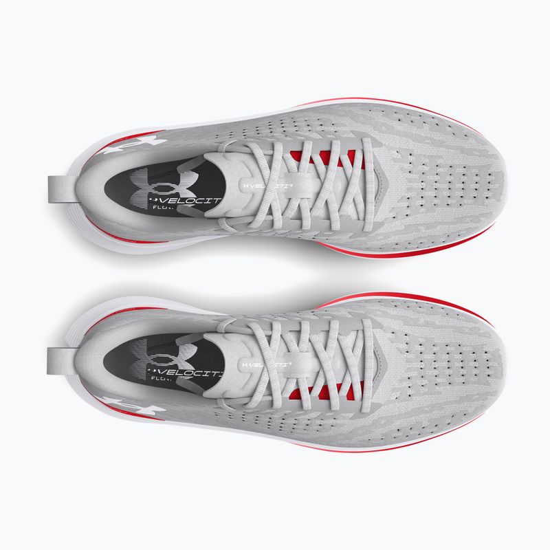 Кросівки для бігу чоловічі Under Armour Velociti 4 halo gray/racer red/white 4
