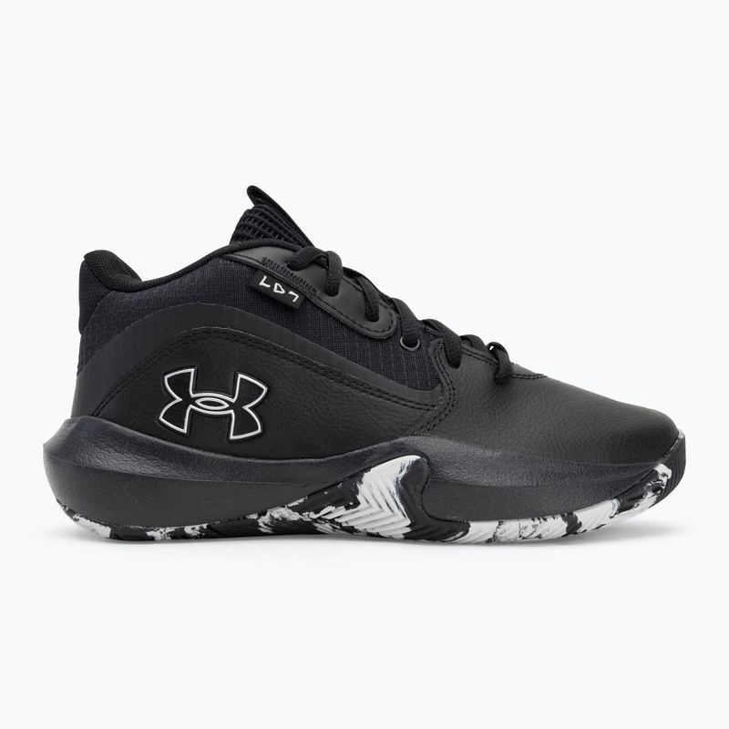 Кросівки баскетбольні дитячі Under Armour gS Lockdown 7 black/black/metallic silver 2