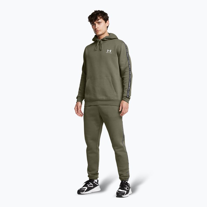 Чоловічий світшот Under Armour Icon Fleece HD морський зелений/білий 2