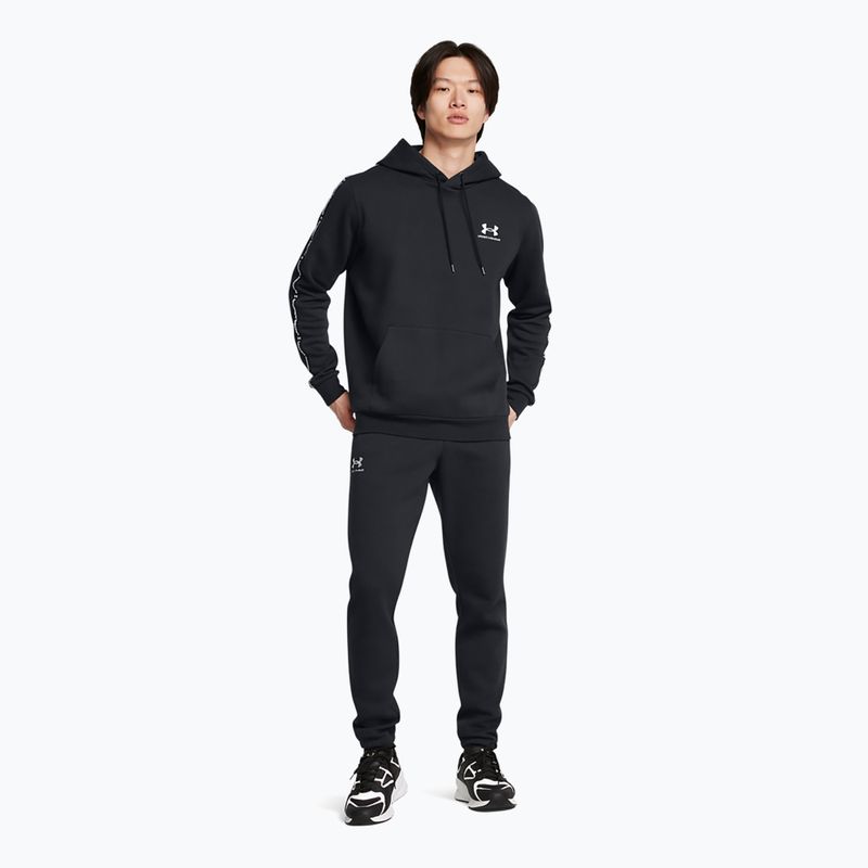 Чоловічий світшот Under Armour Icon Fleece HD чорний/білий 2