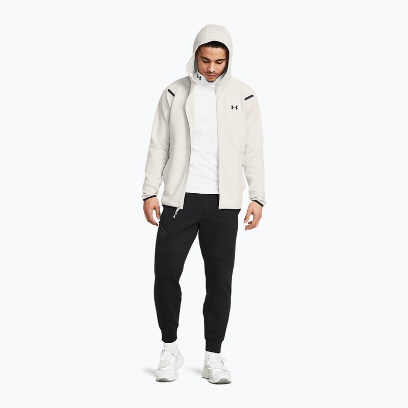 Кофта чоловіча Under Armour Unstoppable Fleece Full Zip HD summit white/black 2