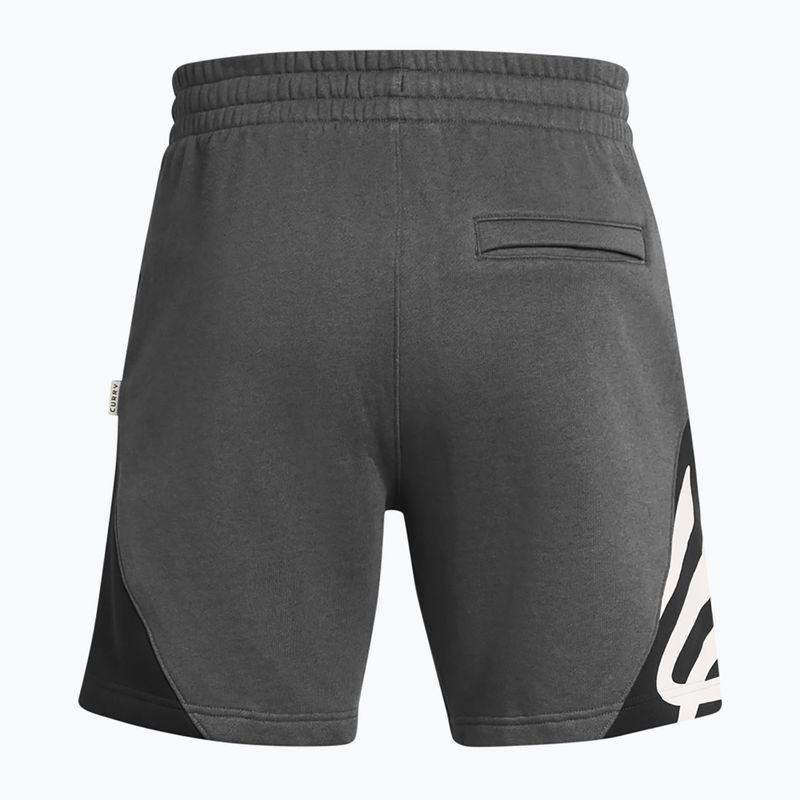 Шорти чоловічі Under Armour Curry Splash Fleece Short castlerock full heather/black/white clay 2