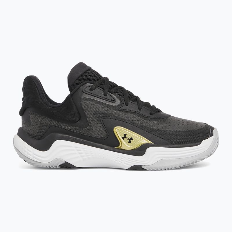 Кросівки баскетбольні Under Armour Spawn 7 black/metallic gold/black 8