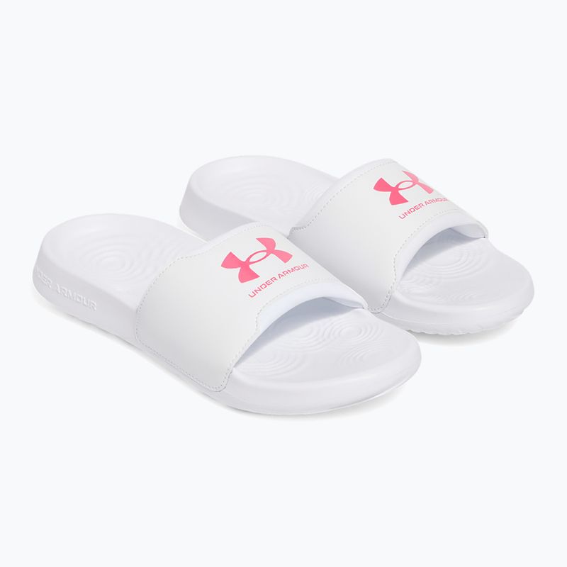 Шльопанці жіночі Under Armour Ignite Select white/white/super pink 2